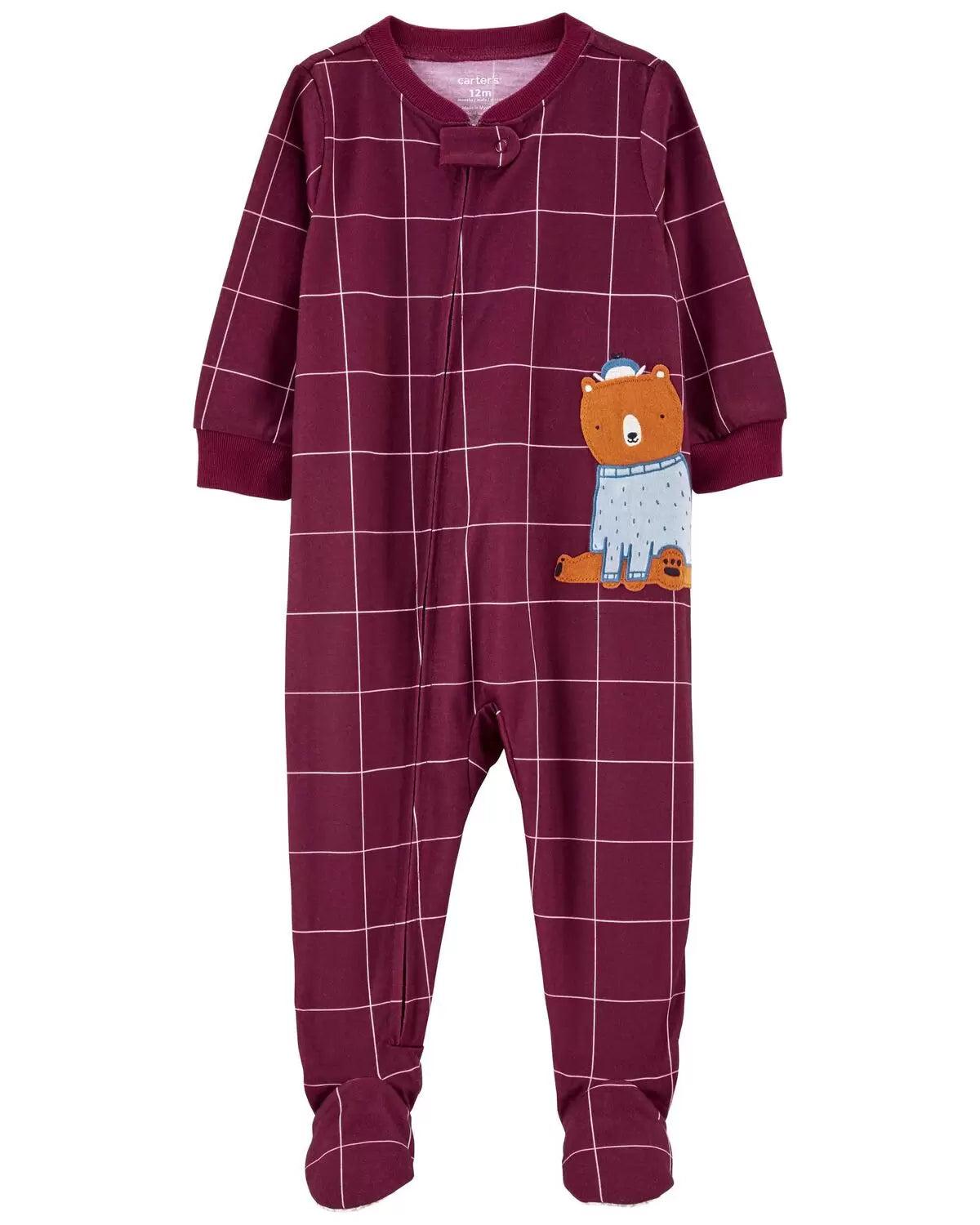 Carters pijama zipper oso - Talla 12m 18m