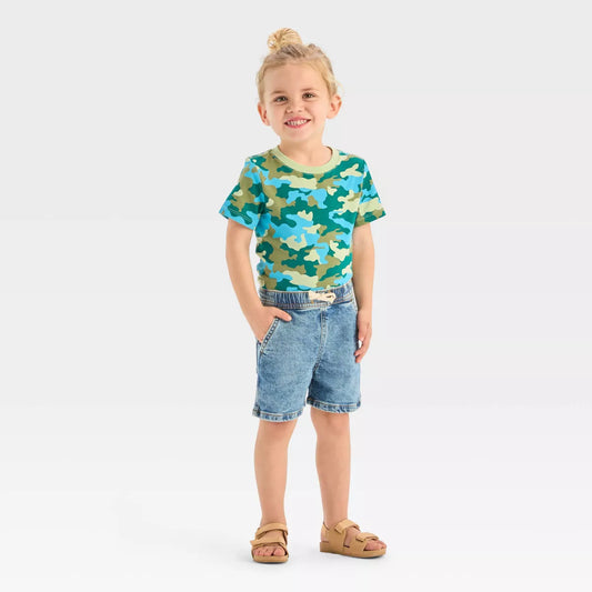 Cat & Jack short mezclilla medium wash - Talla 12m 4T