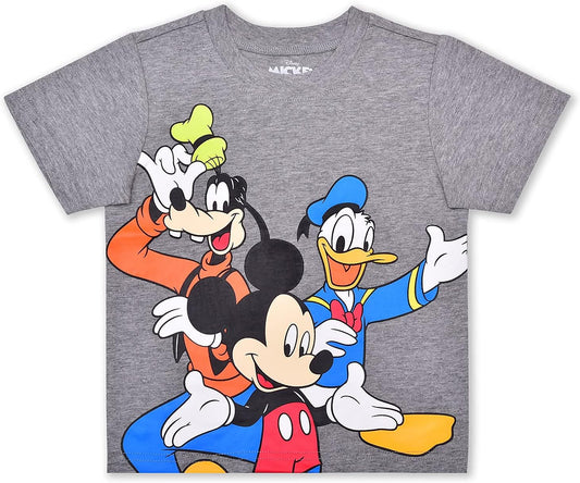 Mickey y amigos pijama pantalon azul camiseta gris - Talla 3T