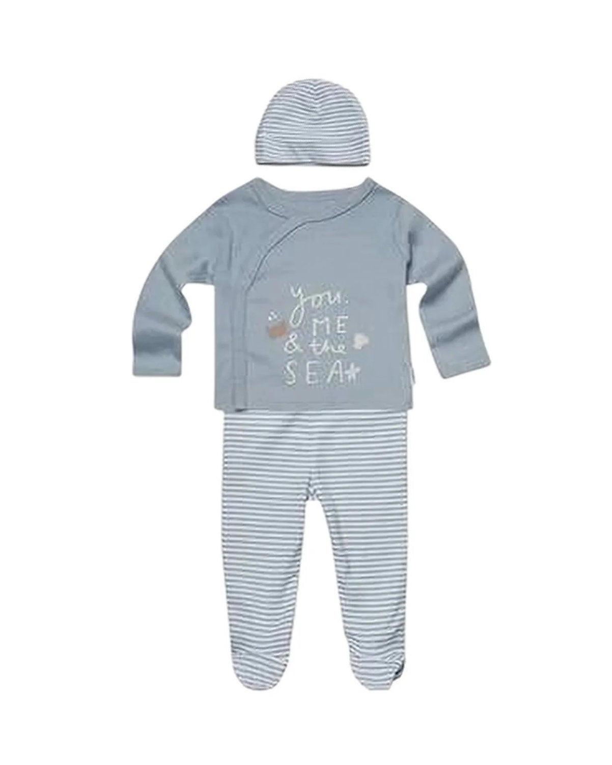 Gerber conjunto 3 piezas pantalon kimono y gorro - Talla 3a6 meses