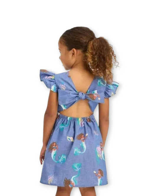 Disney vestido azul sirenita - Talla 12 meses