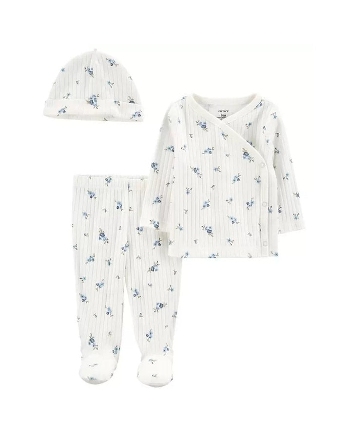Carters conjunto 3 piezas flores - Talla 9m