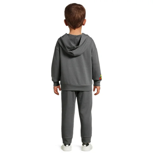 Mario Bros conjunto abrigo y jogger gris - Talla 2T