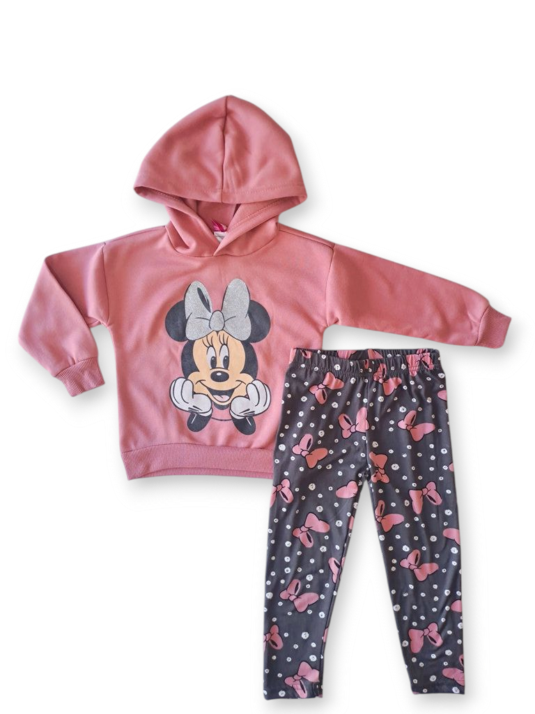 Disney conjunto legging y sueter manga larga Minnie - Talla 3T