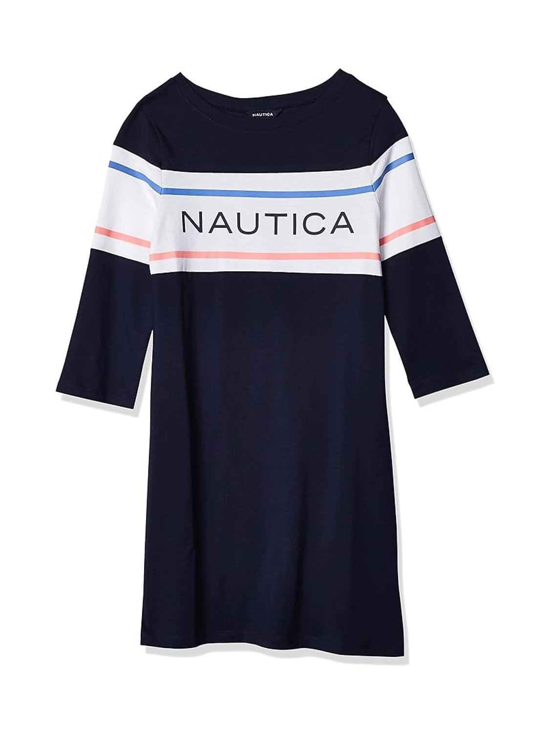 Nautica vestido azul manga larga - Talla 4T
