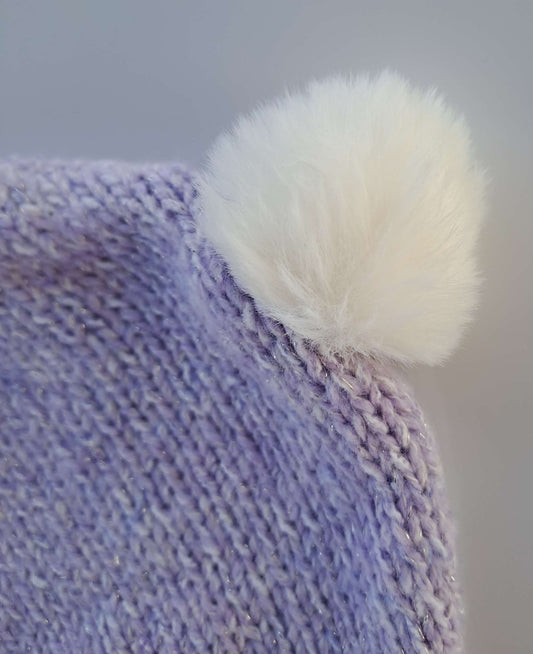 Cat & Jack abrigo tejido lila con gorro - Talla 12a18 meses