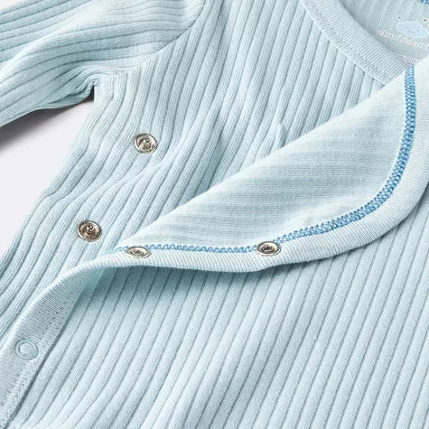 Cloud Island pijama 2 piezas botones manga larga celeste - Talla 12 meses