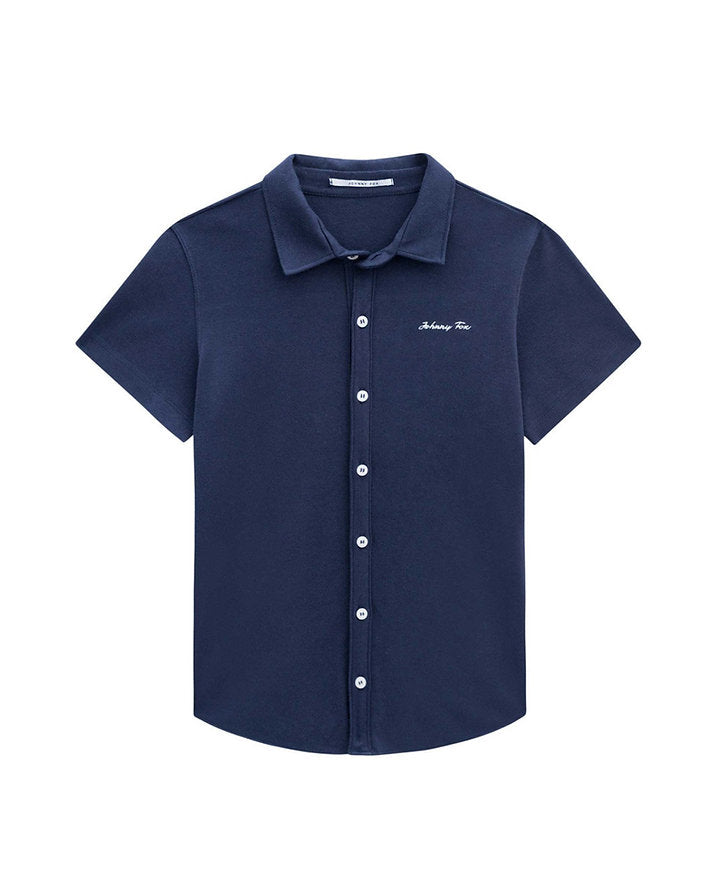 Jhonnie Fox polo botones azul niño - Talla 4T
