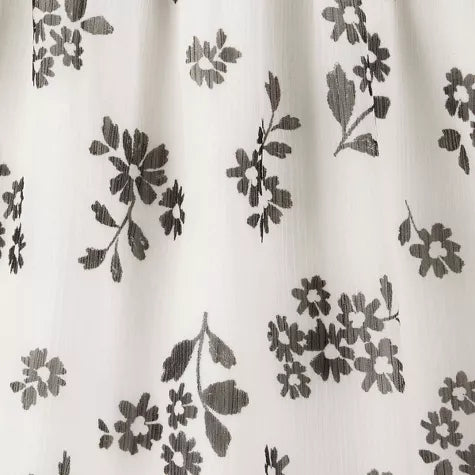 Carter's vestido blanco flores negras con calzón - Talla 9 meses