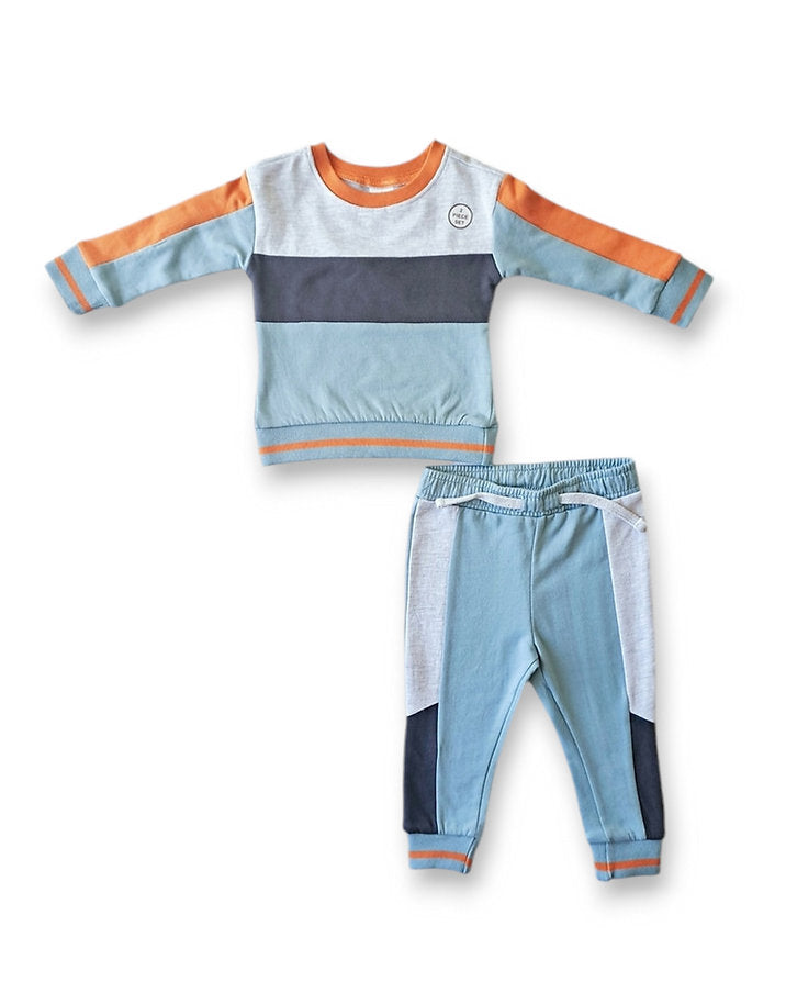 Laughing llama conjunto abrigo y jogger multicolor - Talla 24m