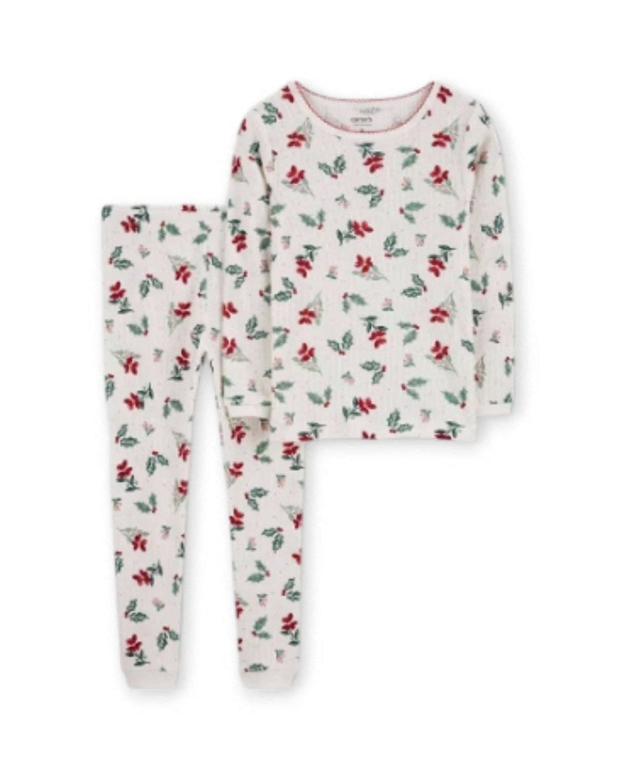 Carter's pijama 2 piezas manga larga flores - Talla 4T
