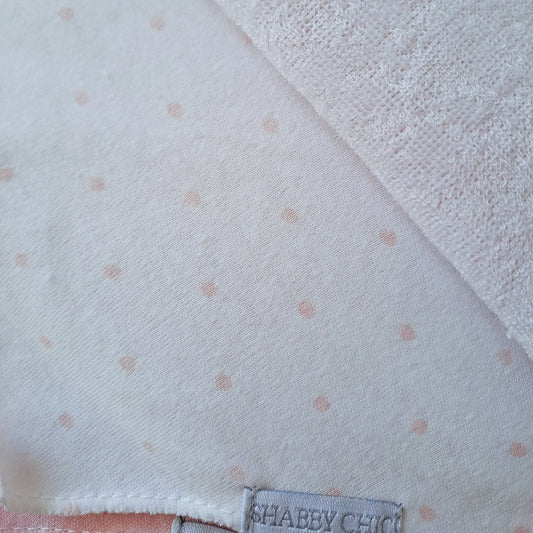 Shaby Chic set 5 bandana/babero verde flores rayas