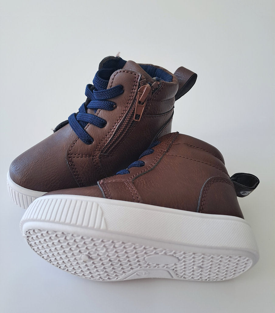 Stepping Stones calzado marron alto - Talla 4 (9a12 meses)
