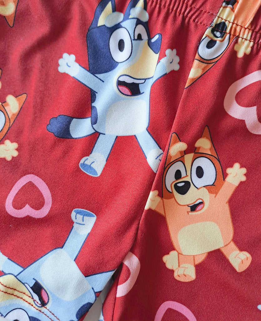 Bluey conjunto short y camiseta blanca - Talla 2T 3T