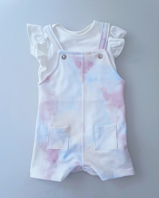 Infanti overall multicolor mameluco blanco - Talla 3a6m 6a9m