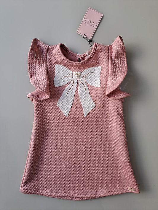 Infanti vestido rosa lazo - Talla 12