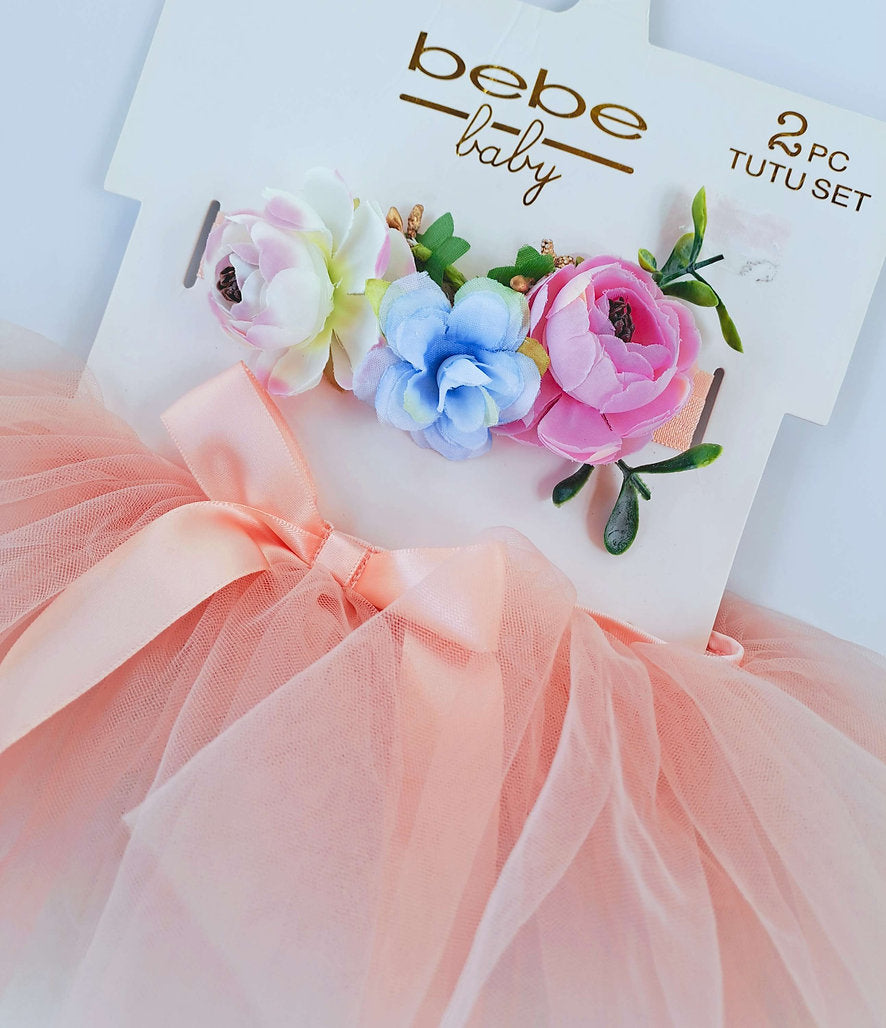 Set 2 piezas tutu sesión de foto - Talla Recién Nacido