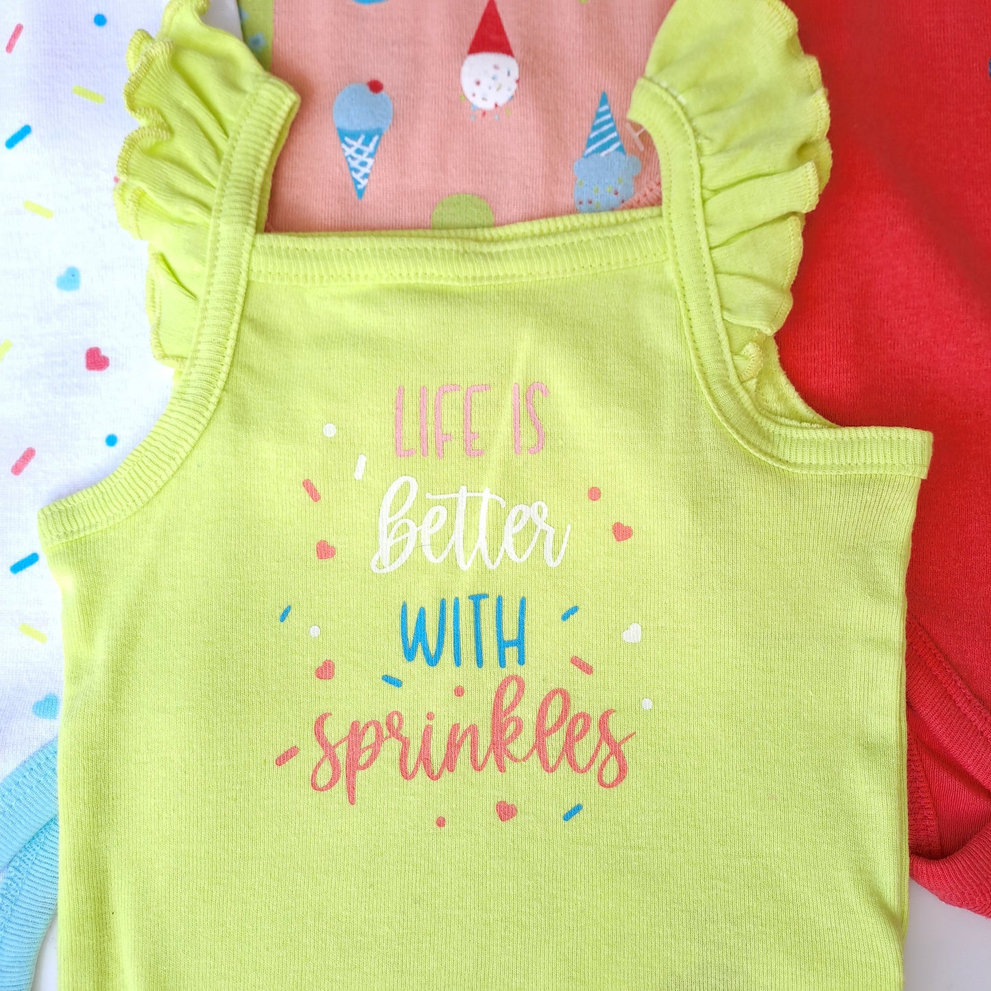 Koala Baby set 4 mamelucos sin manga multicolor - Talla 6a9 meses