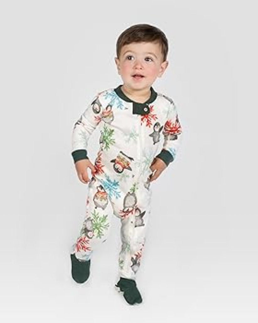 Burt's Bees Baby pijama navidad pies - Talla 3a6 meses