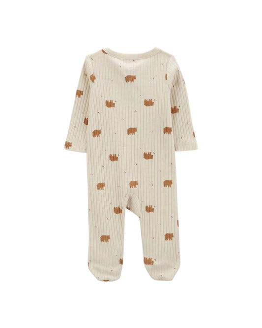 Carters pijama pie cerrado botones cruzado oso - Talla 9 meses