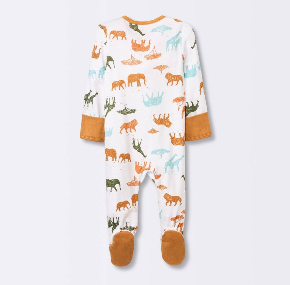 Cloud Island set 3 pijamas pie cerrado doble zipper animales - Talla 0a3 meses
