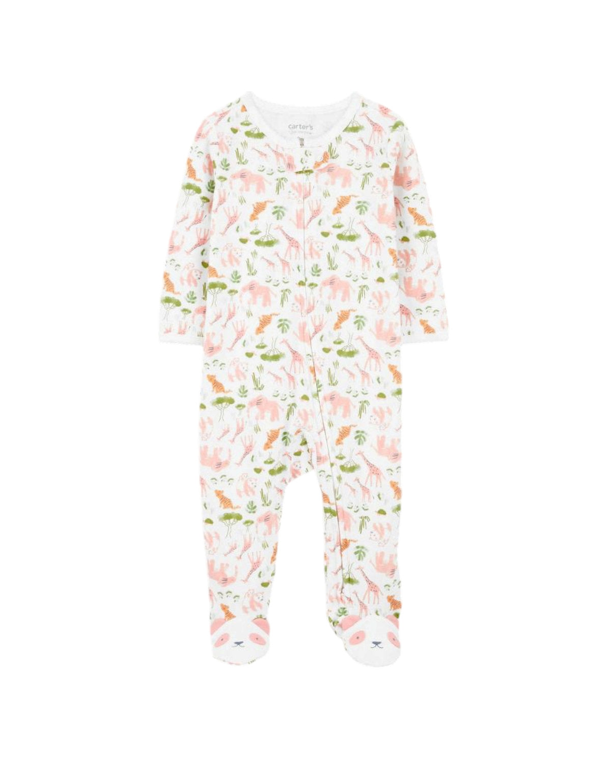 Carter's pijama pie cerrado doble zipper safari - Talla 3 meses