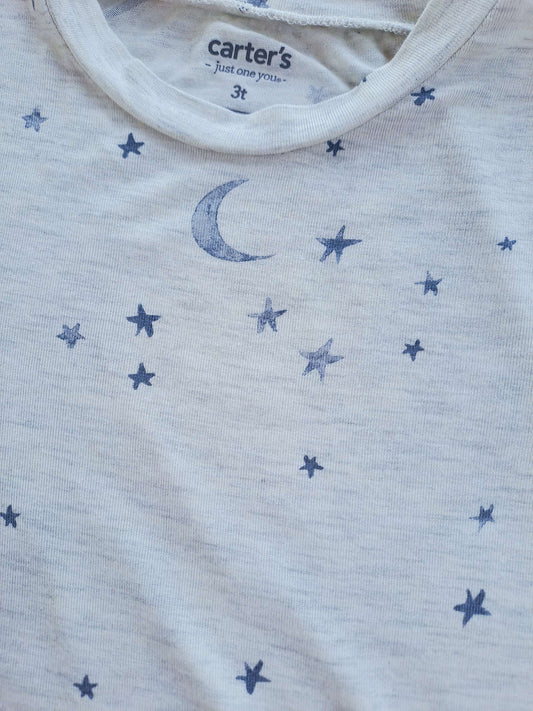 Carter's pijama 2 piezas luna estrellas - Talla 3T