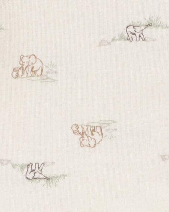 Carter's Set 5 mamelucos manga corta elefante unisex - Talla 12m 18m 24m