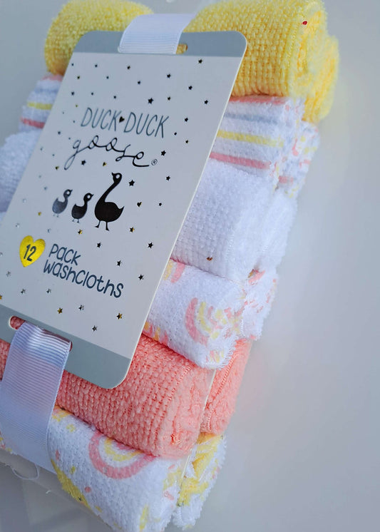 Duck Duck set multicolor 12 pañitos de baño