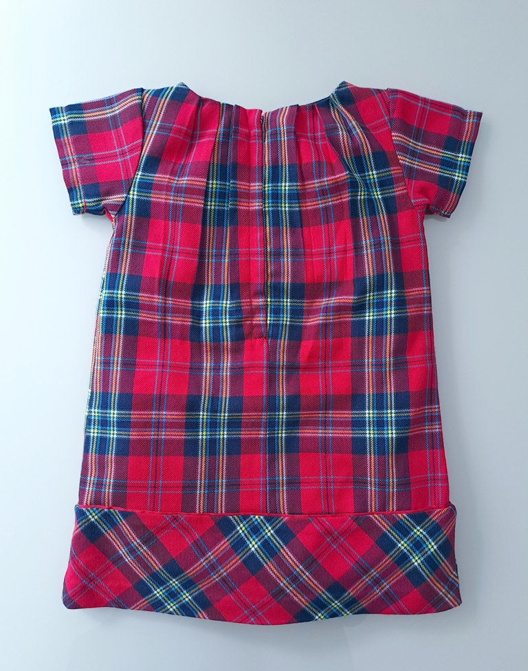 Nautica vestido cuadros rojo con calzón - Talla 24 meses