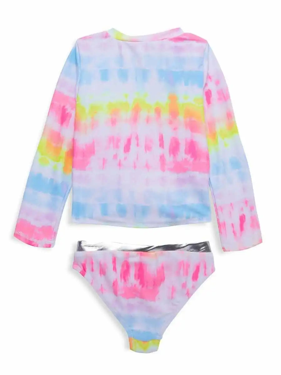 Traje de baño 2 piezas manga larga multicolor - Talla 12