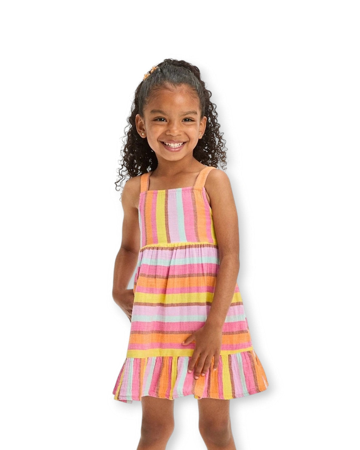 Cat & Jack vestido multicolor rayas - Talla 2T
