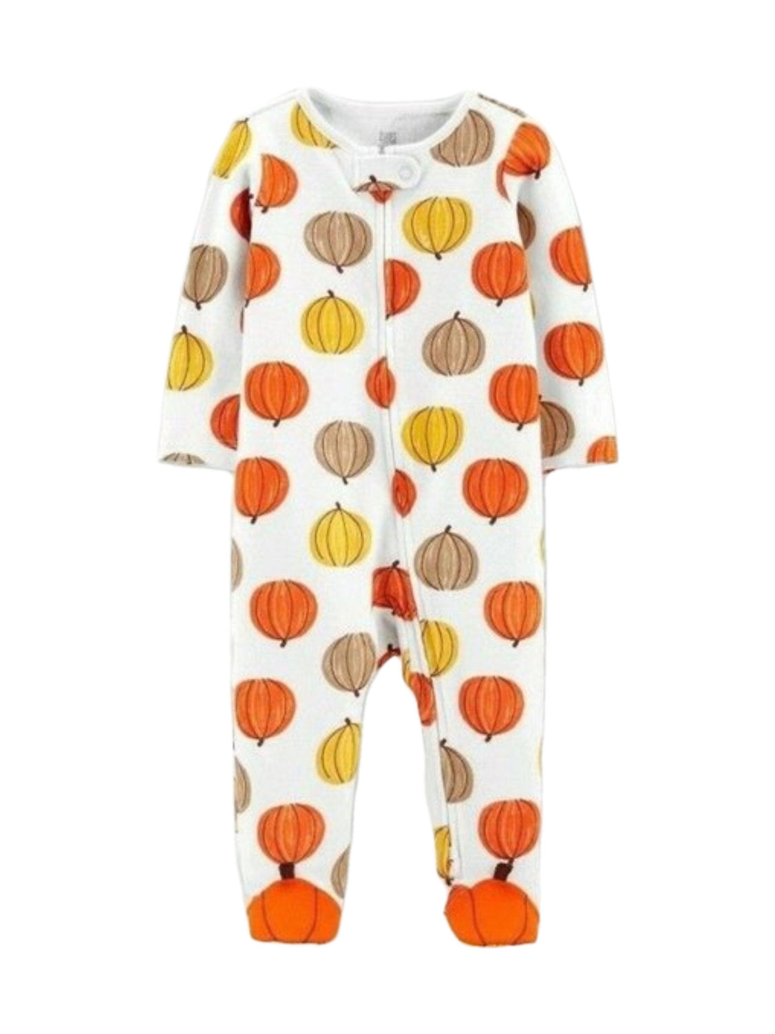 Carter's pijama zipper pie cerrado calabazas unisex - Talla 3 meses