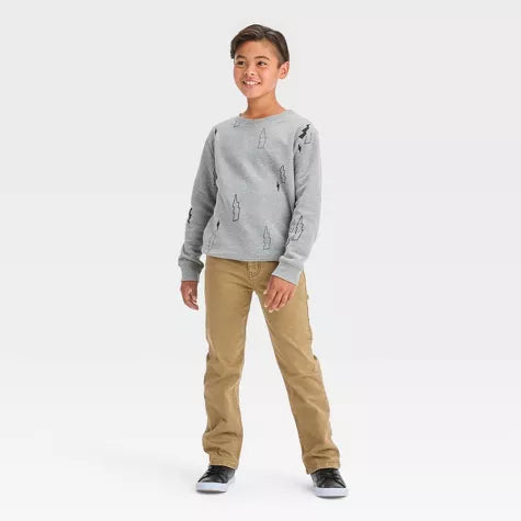 Cat & Jack jean bootcut stretch khaki - Talla 5T