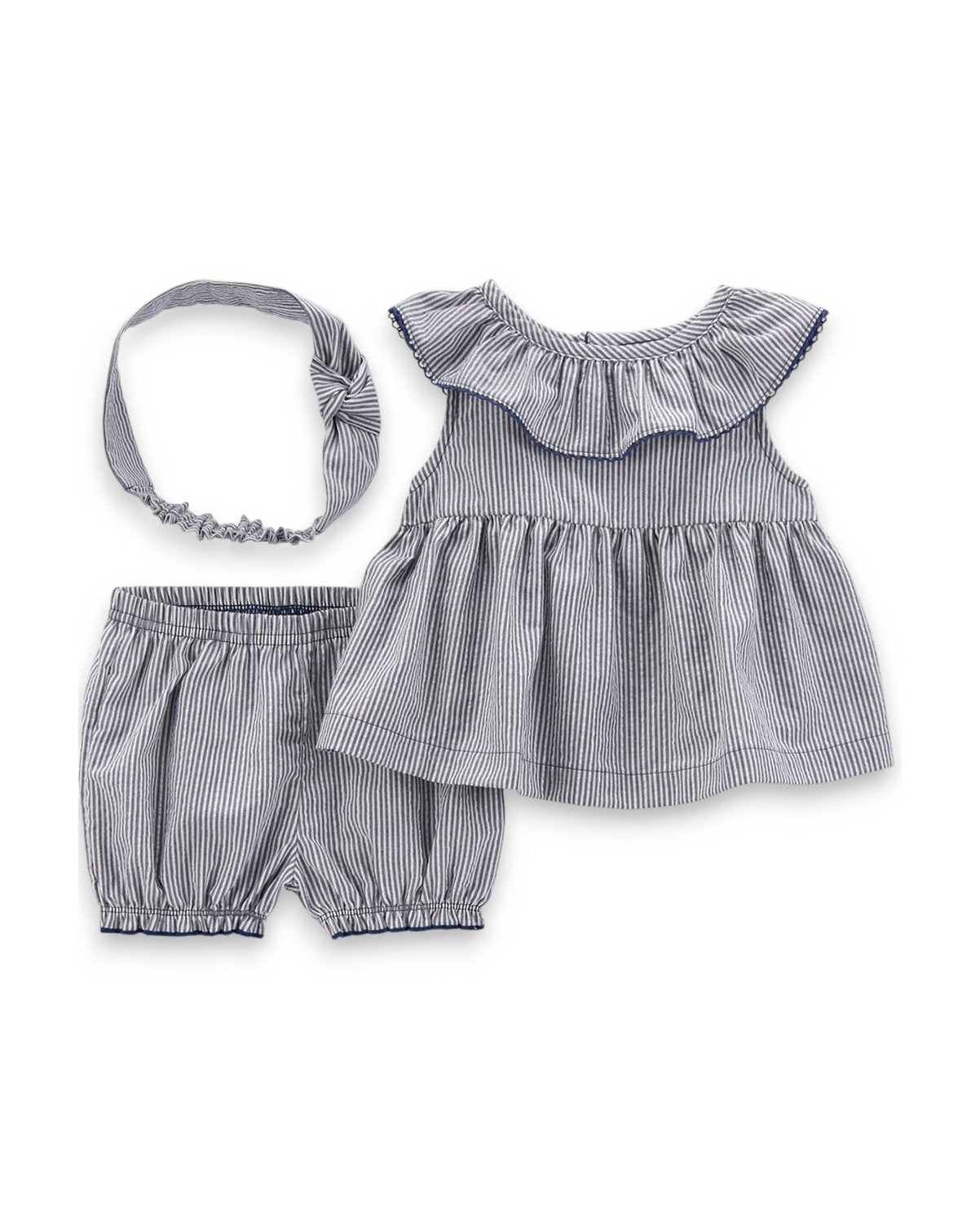 Carter's conjunto 3 piezas gris - Talla 9 meses