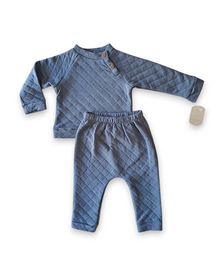 Kyle & Deena conjunto pantalon y sueter gris plomo - Talla 24 meses