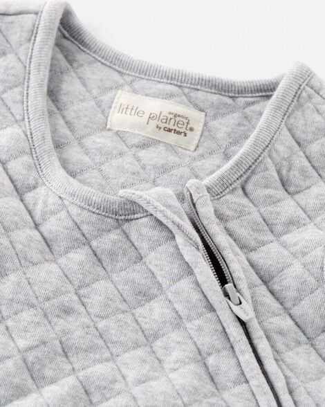 Carters pijama/saco gris zipper - Talla 0a6 meses