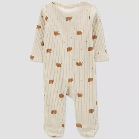 Carter's pijama pie cerrado botones osos - Talla 9 meses