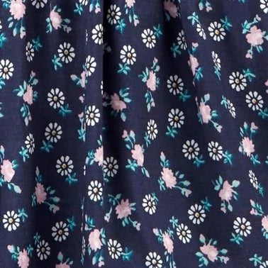 Carters vestido azul manga larga flores - Talla 4T