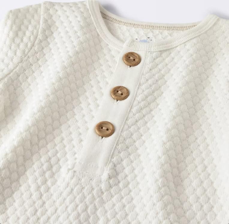 Cloud Island romper largo blanco botones - Talla 3a6 meses