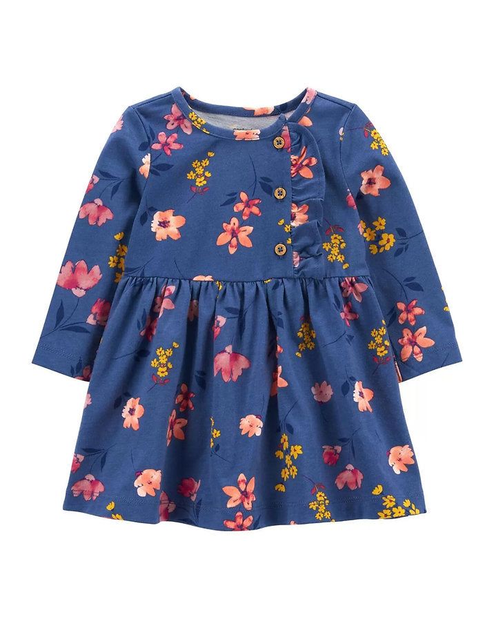 Carters vestido azul floreado - Talla 9m 12m