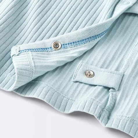 Cloud Island pijama 2 piezas botones manga larga celeste - Talla 12 meses