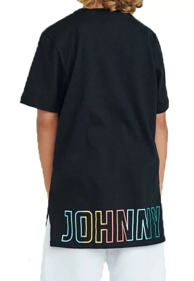 Jhonnie Fox camiseta negra logo - Talla 10