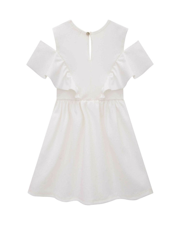 Infanti vestido blanco plisado - Talla 6