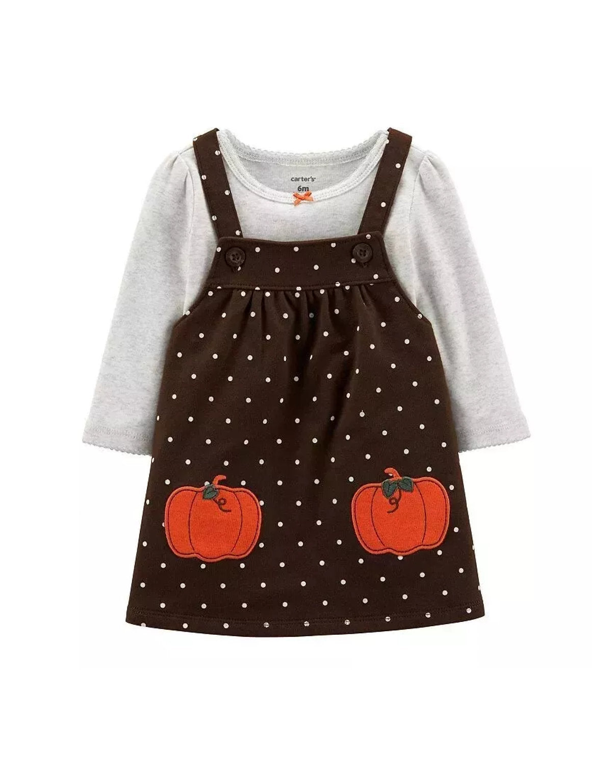 Carter's overall calabaza suéter manga larga - Talla 6 meses