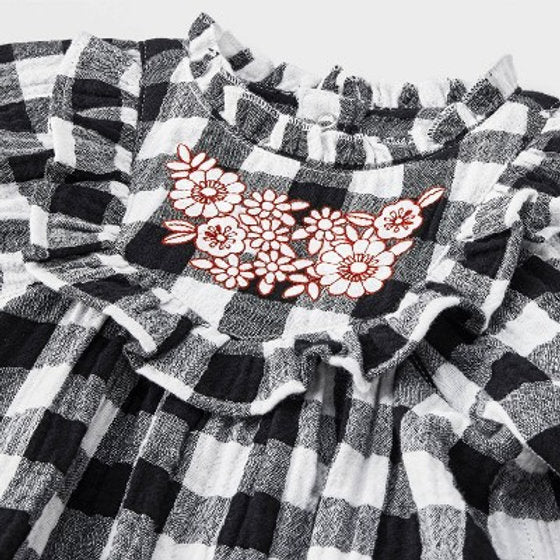 Cat & Jack romper blanco negro manga larga - Talla 24 meses