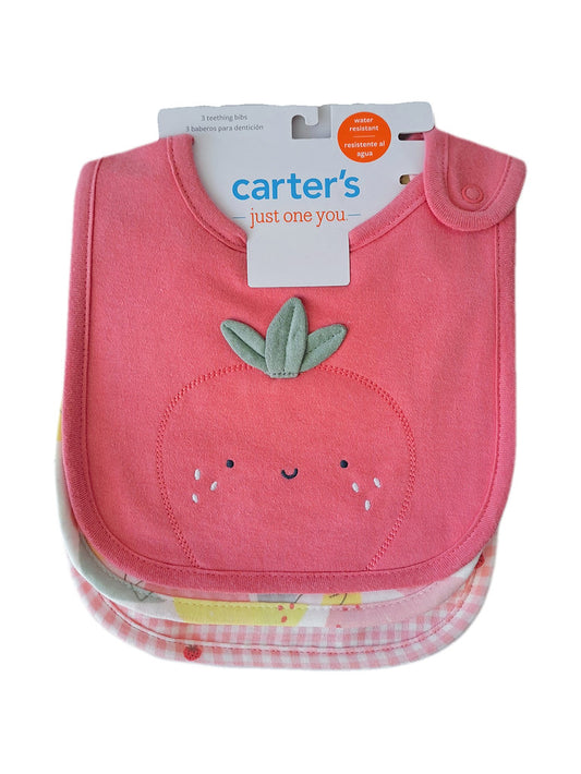 Carters set 3 baberos manzana