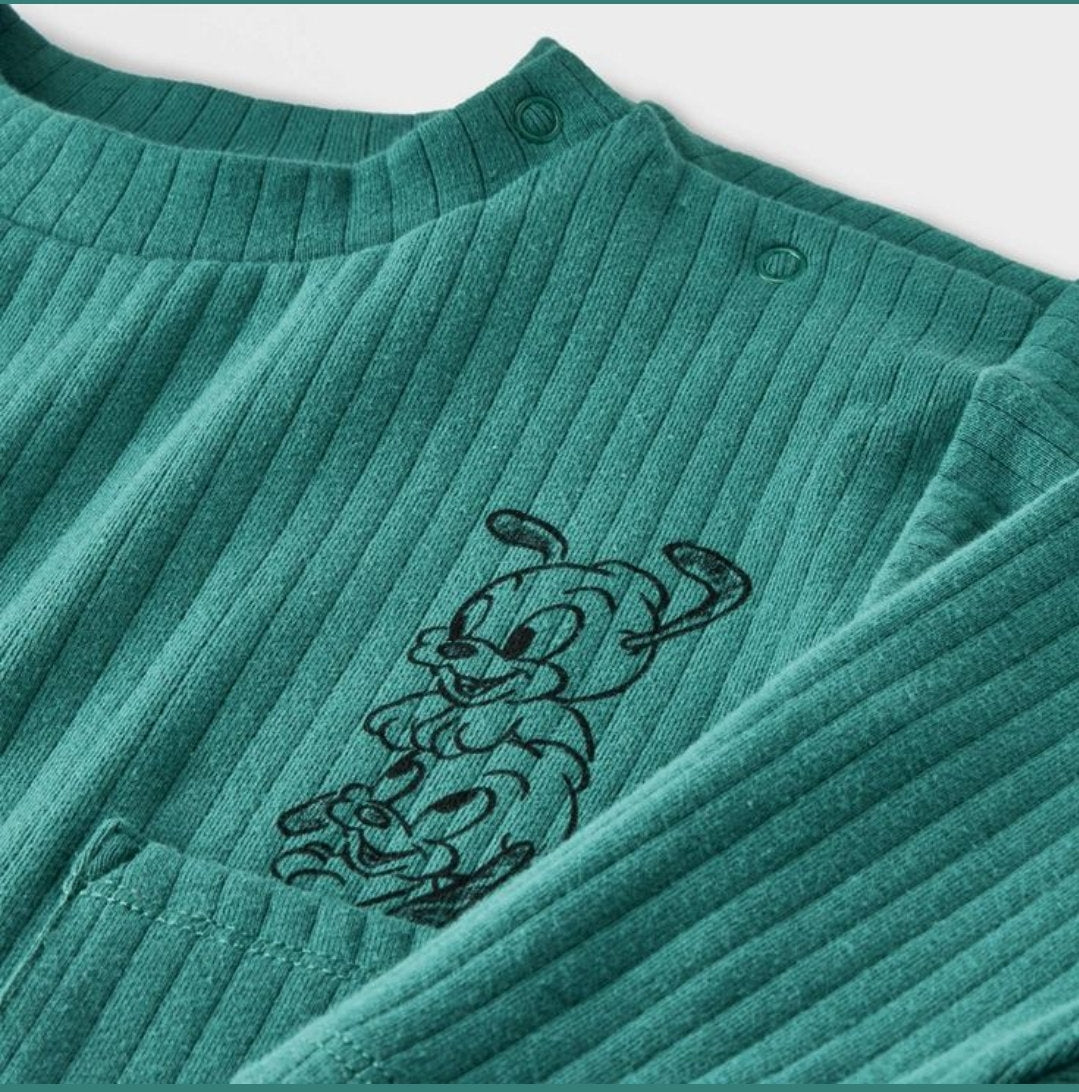 Disney Baby conjunto verde Mickey Mouse - Talla 12 meses