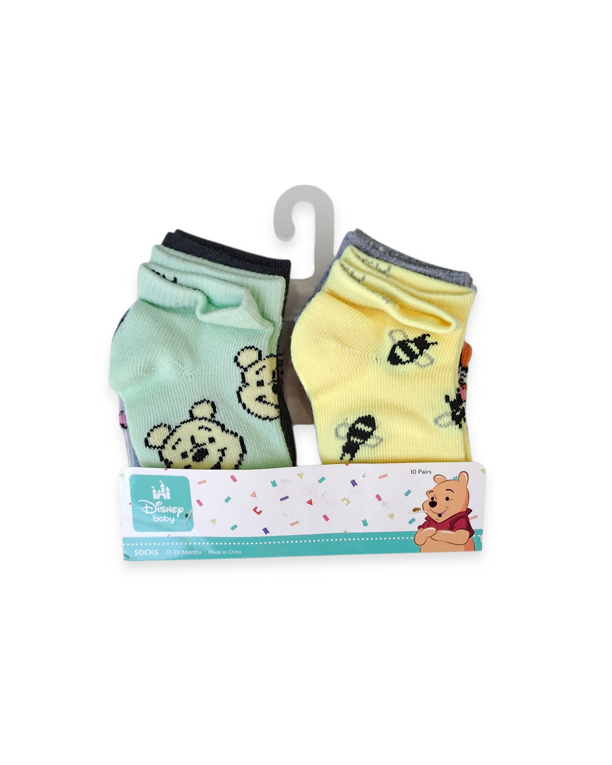 Disney Baby set 10 pares medias Winnie Pooh - Talla 12a24 meses