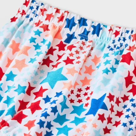 Cat & Jack conjunto short estrellas camiseta naranja - Talla 3a6m 18m